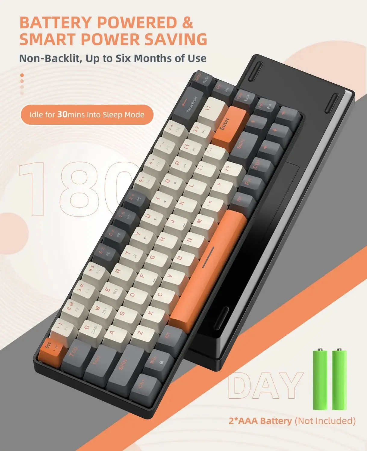Wireless Mechanical Keyboard Bluetooth Dual Mode Hot-Swappable Mini