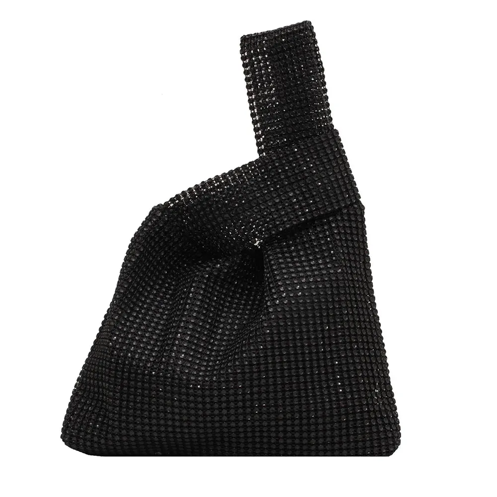 Women Fashion Sequin Bag Solid Color Rhinestone Shinny Clutch Bag Versatile Sparkly Evening Bags Female Evening Party Handbag