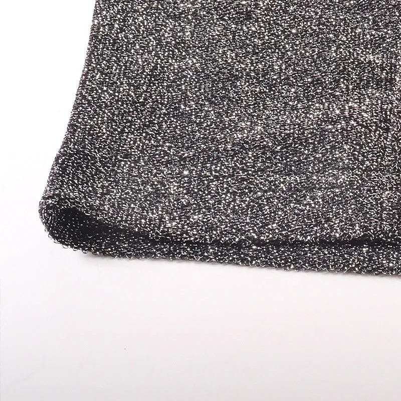 Women Sexy Sling Silver Dress