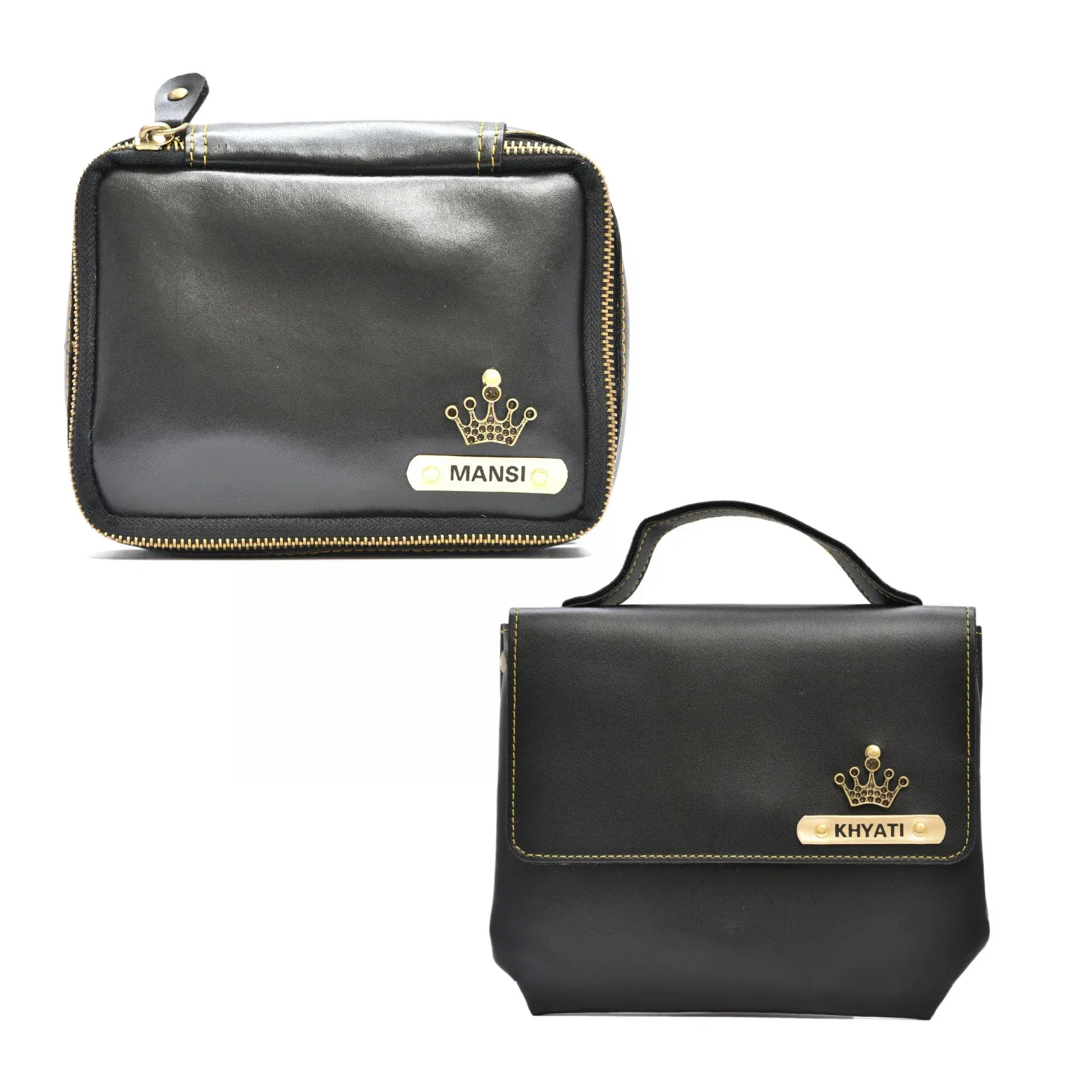 Women's Combo : Mini Makeup Kit & Sling bag (Black)