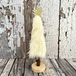 Wooden Tree with Fur and Star