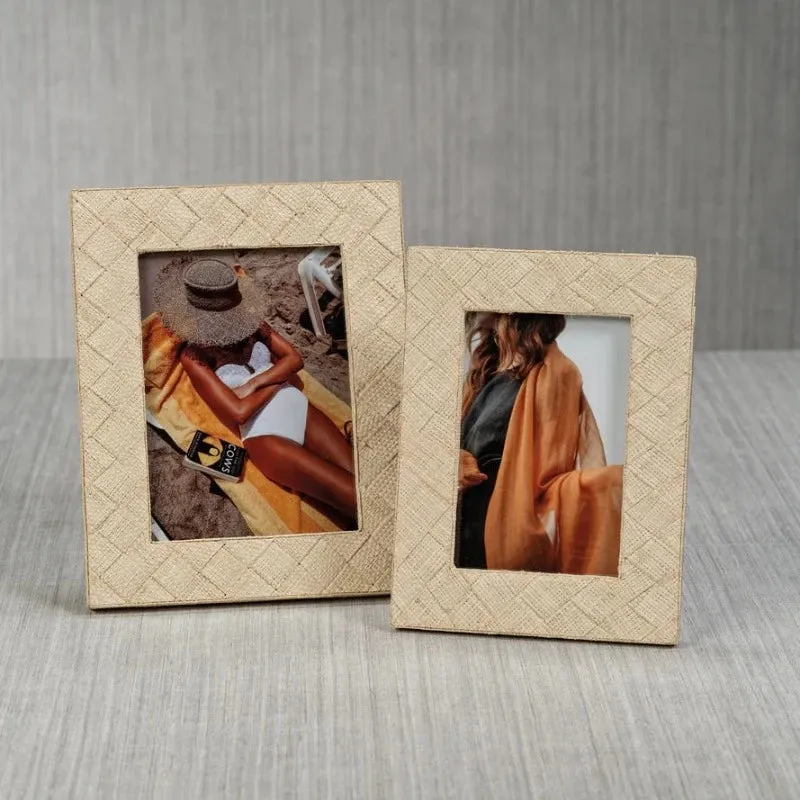 Woven Raffia Photo Frame (2 Sizes)