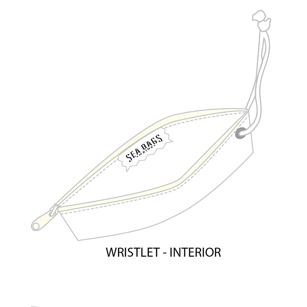 Wristlet Bag - Recycled Dacron Sail Material -White- BSIM
