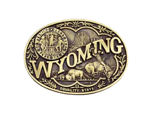 Wyoming State Buckle