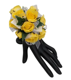 Yellow Silk Rose Corsage