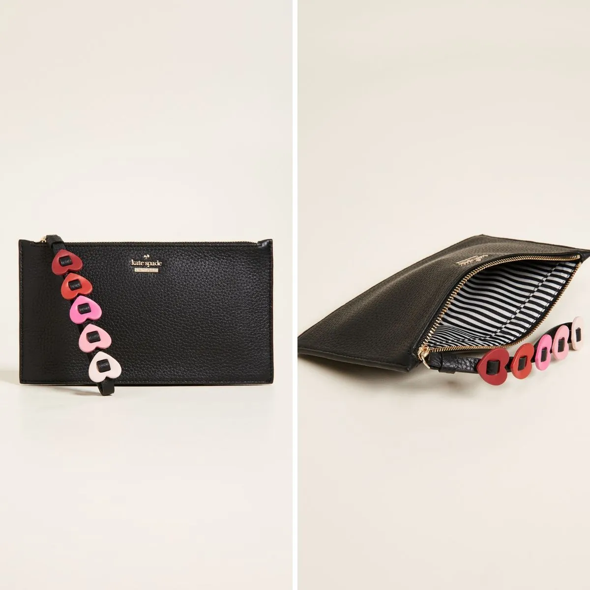 Yours Truly Ariah Heart Appliqués Multi Wristlet