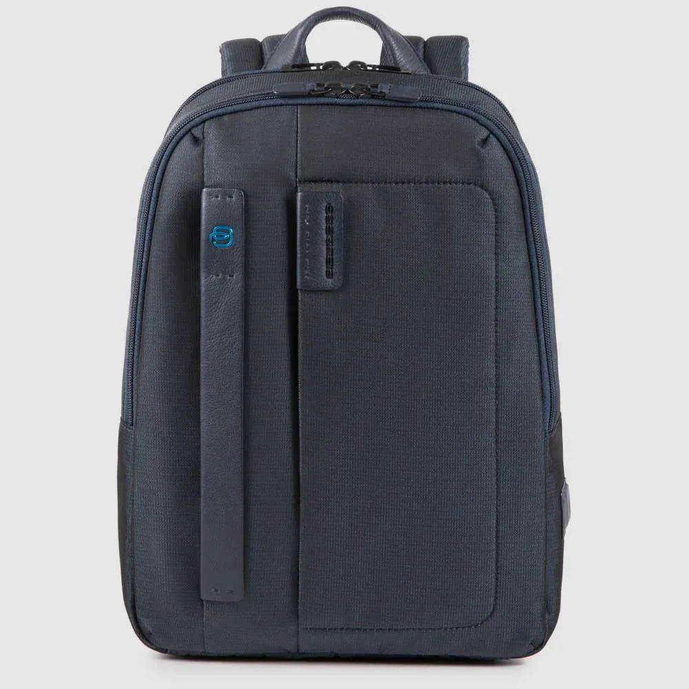 Zainetto Piquadro in Pelle e Tessuto con Porta Computer e iPad Pulse P16 Blu