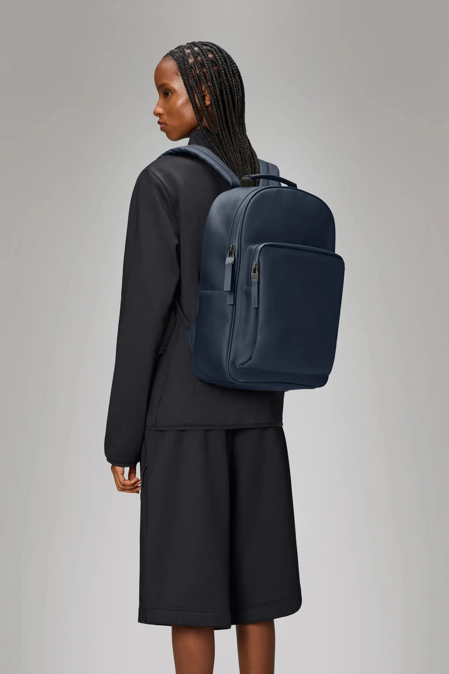 Zaino Book Daypack Large RAINS Impermeabile W3 Navy