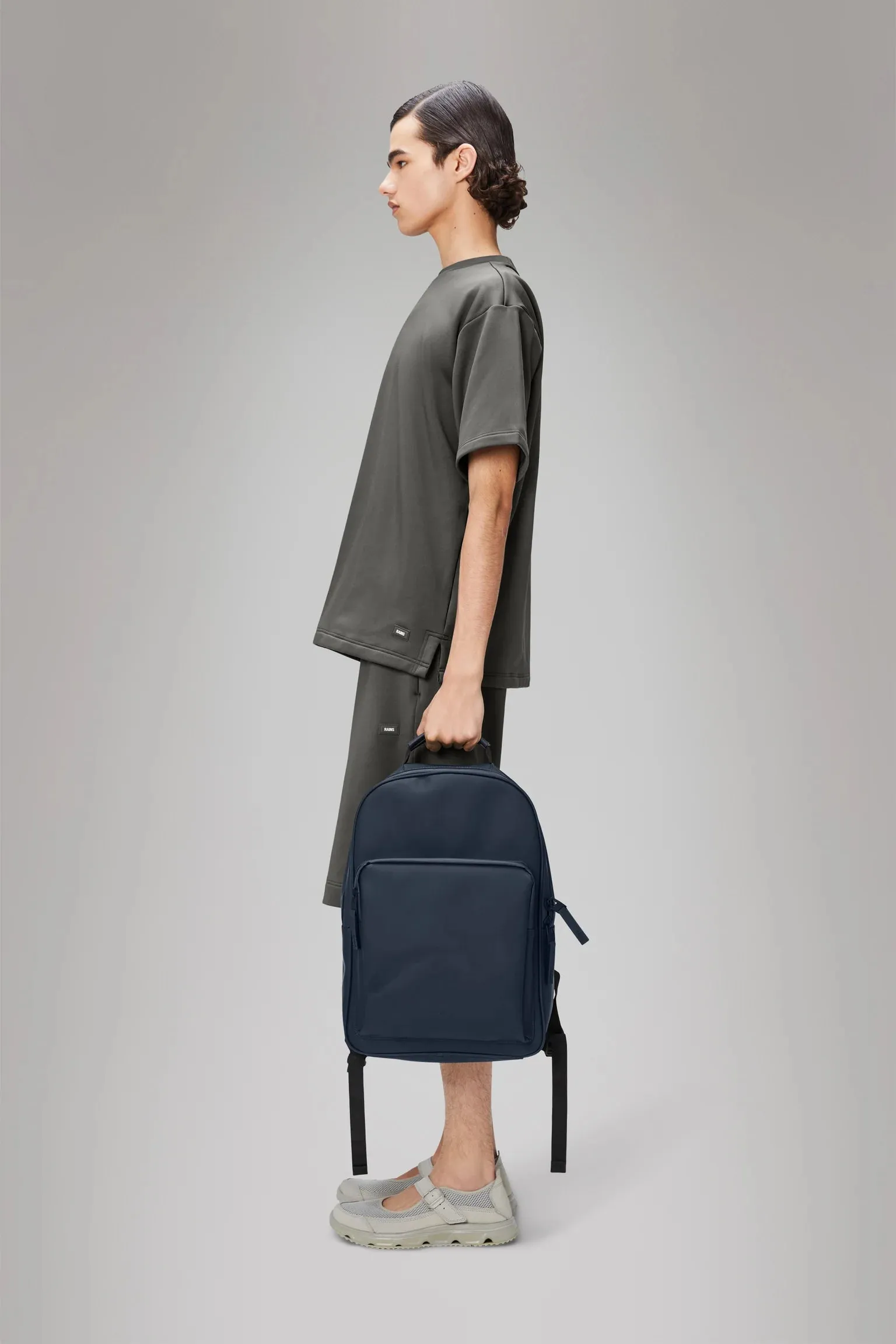 Zaino Book Daypack Large RAINS Impermeabile W3 Navy