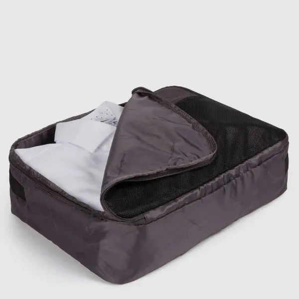 Zaino Fast-Check Piquadro in Pelle con Porta PC e iPad Modus Nero