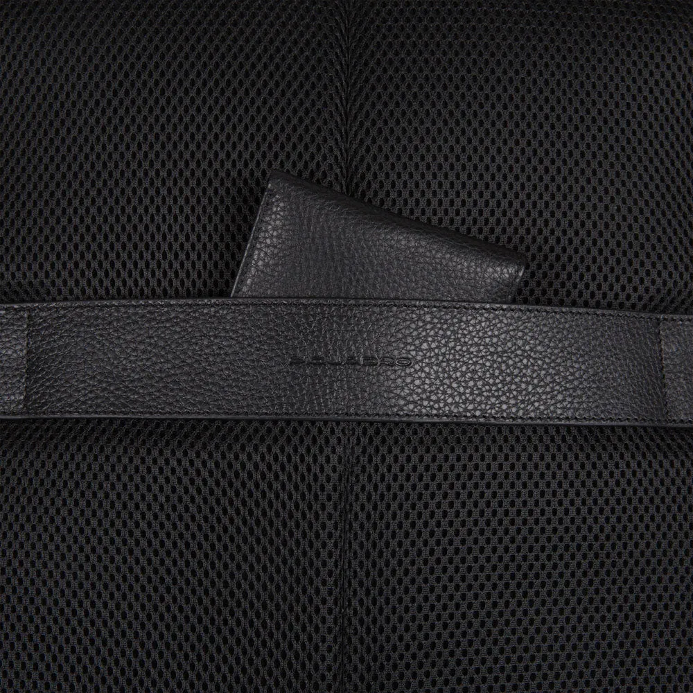 Zaino Fast-Check Piquadro in Pelle con Porta PC e iPad Modus Nero