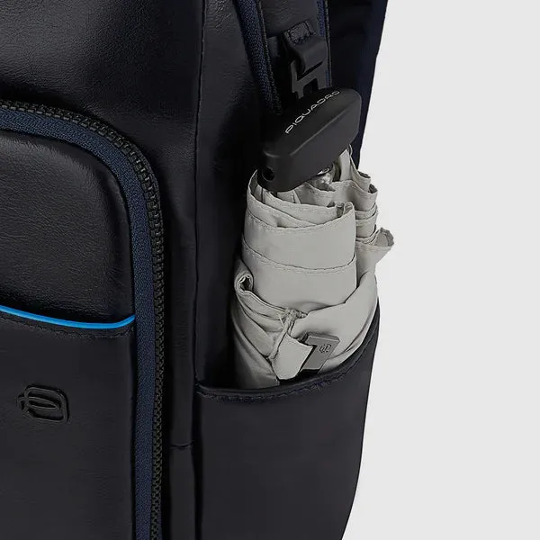 Zaino in Pelle Piquadro Porta PC e Porta Ipad® Blue Square Nero