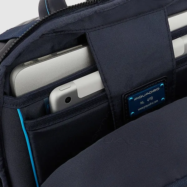 Zaino in Pelle Piquadro Porta PC e Porta Ipad® Blue Square Nero