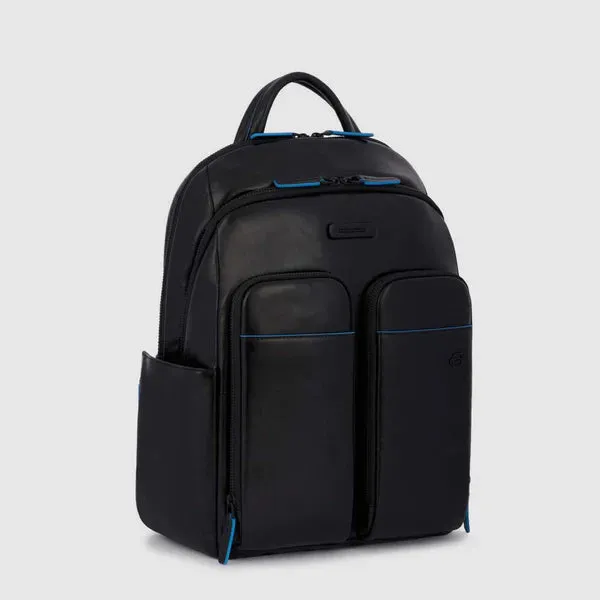 Zaino in Pelle Piquadro Porta PC e Porta Ipad® Blue Square Nero