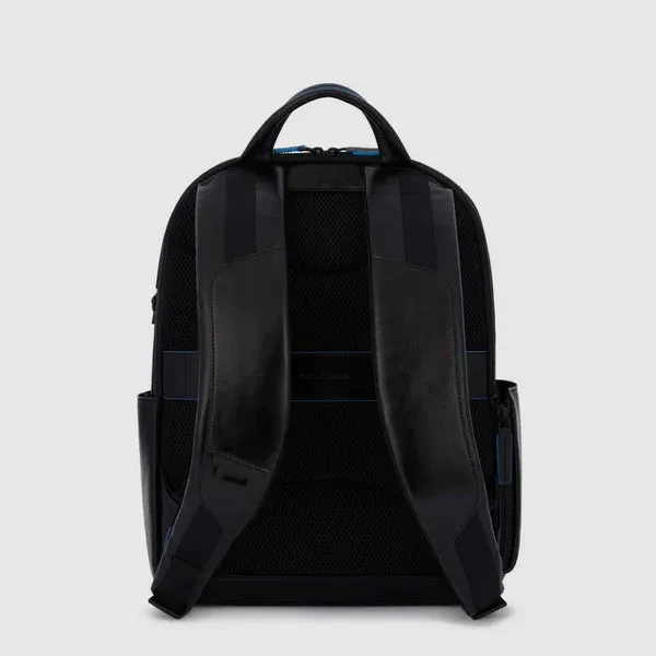 Zaino in Pelle Piquadro Porta PC e Porta Ipad® Blue Square Nero