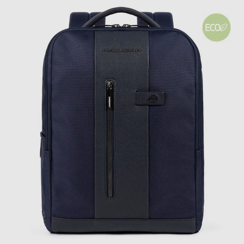 Zaino Piquadro in Tessuto Riciclato Porta PC 15,6'' e Porta Ipad® Brief 2 Blu