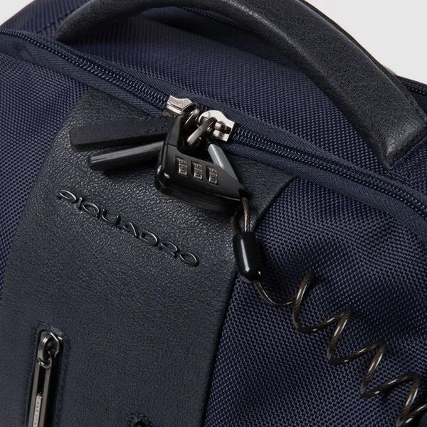 Zaino Piquadro in Tessuto Riciclato Porta PC 15,6'' e Porta Ipad® Brief 2 Blu