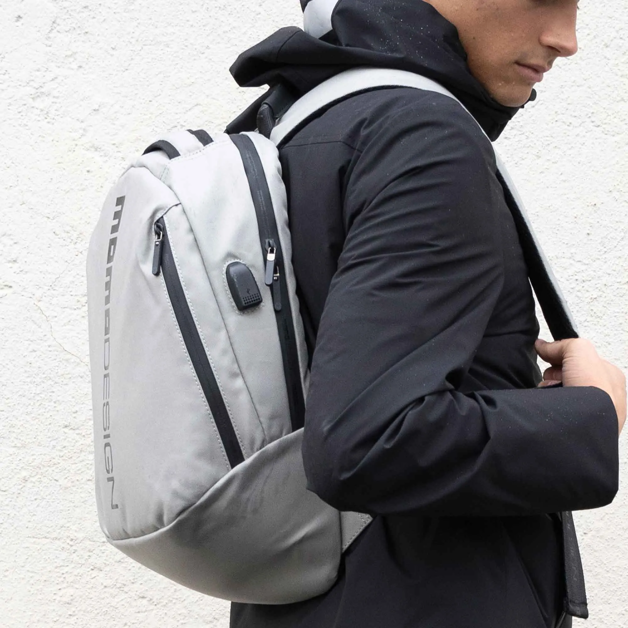 Zaino sportivo Momodesign OVO Trend grigio decal nera