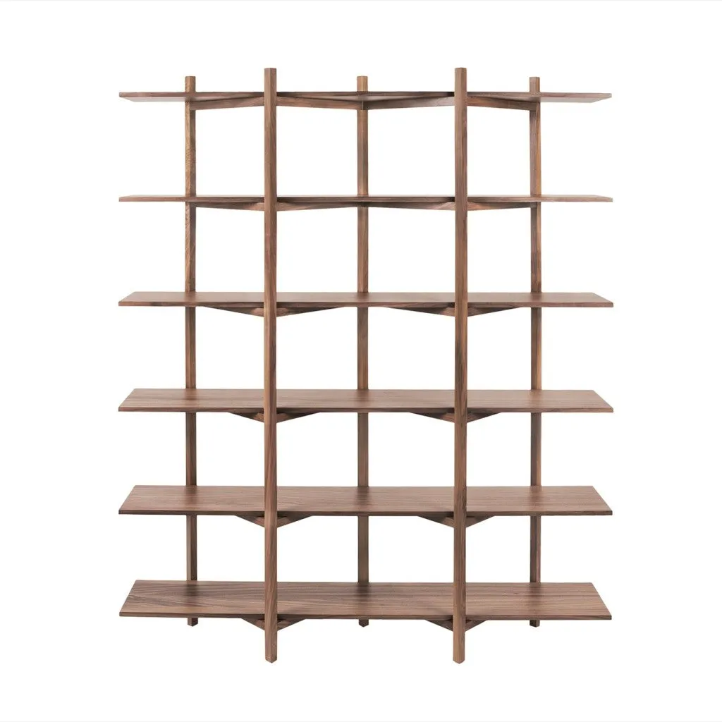 Zig Zag Shelf High Walnut