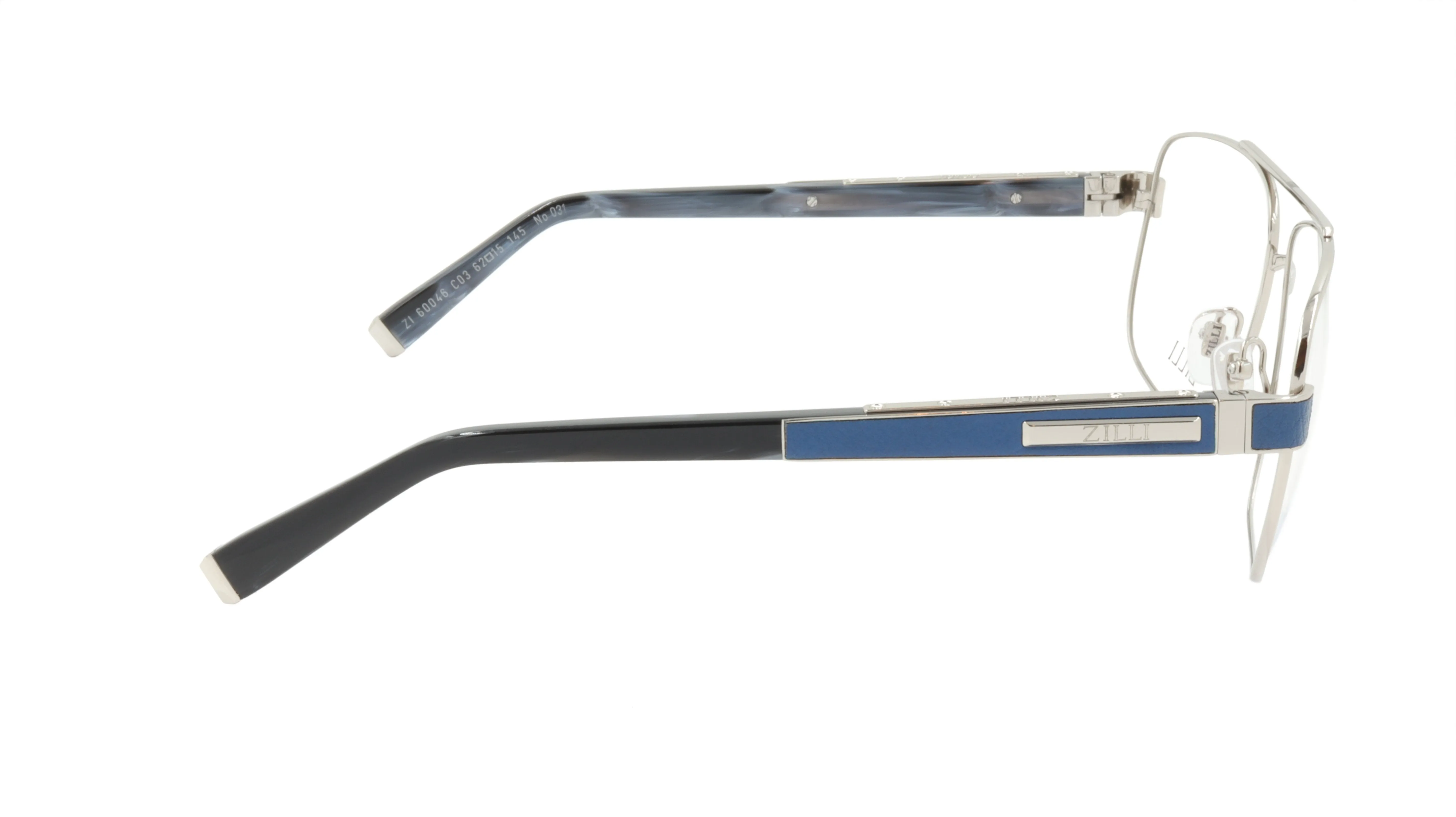 ZILLI Eyeglasses Frame Titanium Acetate Leather France Made ZI 60046 C03