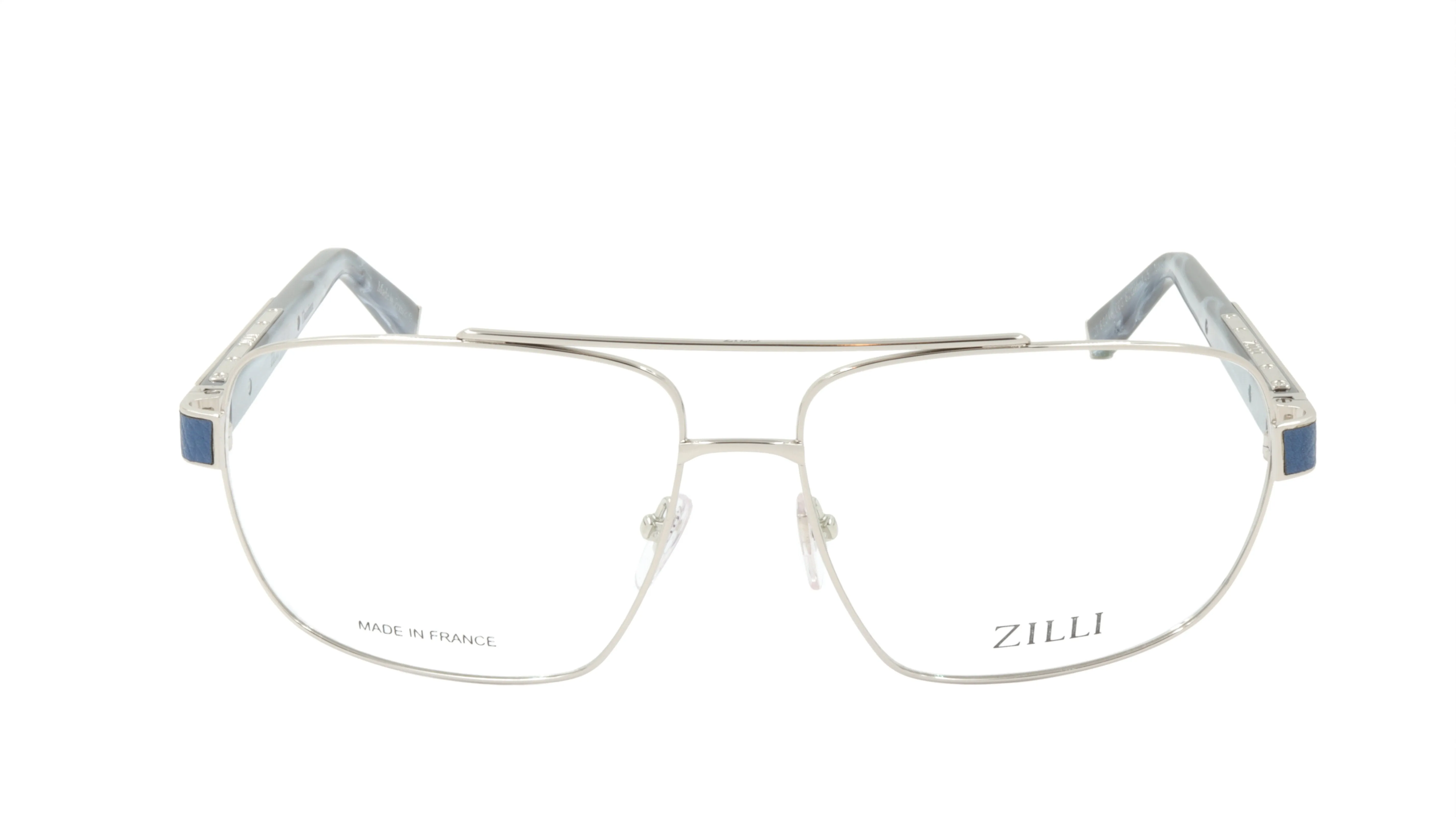 ZILLI Eyeglasses Frame Titanium Acetate Leather France Made ZI 60046 C03